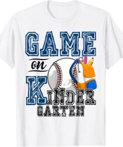 Games On Kindergarten Baseball Fan First Day Of School Tee Shirt