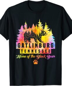 Gatlinburg Tennessee Bear Great Smoky Mountains Tie Dye Tee Shirt