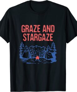 Graze and Stargaze Camping Wildlife Camper Outdoor Traveler Tee Shirt