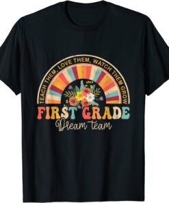 Groovy First Grade Vibes Retro Back To School Teachers Tee Shirt