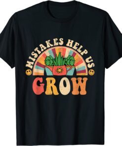 Groovy Growth Mindset Positive Retro Teachers Back To School Tee Shirt