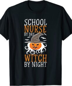 Halloween Witch & School Nurse T-Shirt