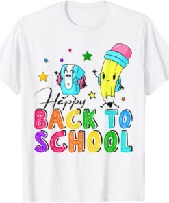 Happy First Day Of School Welcome Back To School Teacher Tee Shirt