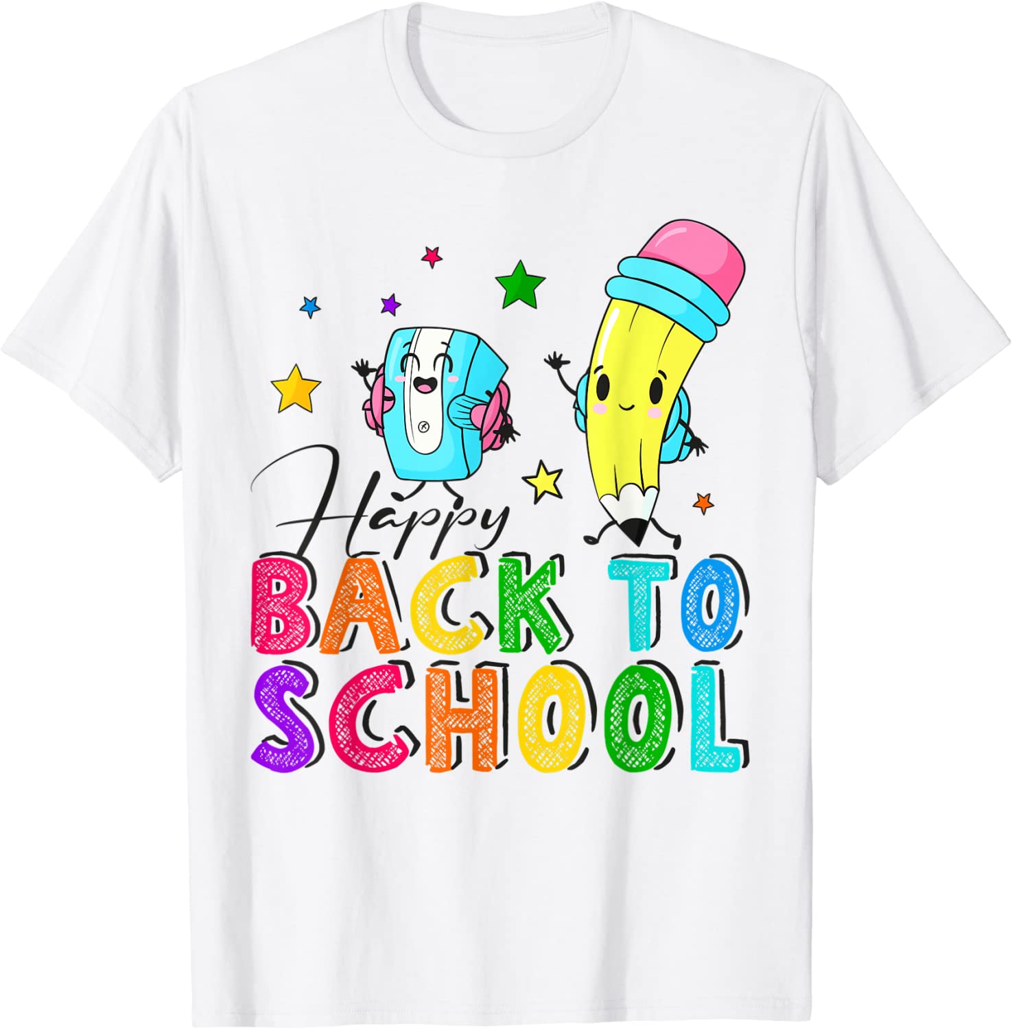 Happy First Day Of School Welcome Back To School Teacher Tee Shirt