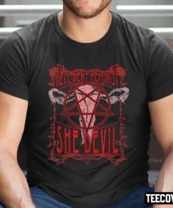 Hell Bent Feminist She Devil Uterus Tee Shirt
