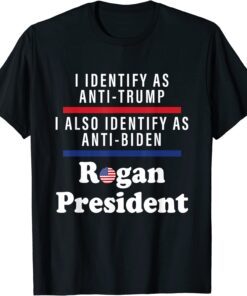I Identify As Anti Trump I Also Identify As Anti Biden Rogan Tee Shirt