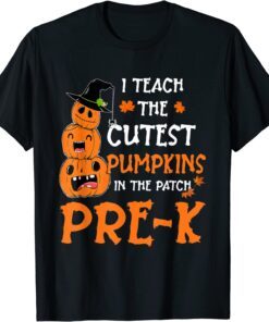 I Teach Cutest Pumpkins In Patch Pre K Teacher Tee Shirt