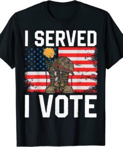 I Vote Veteran USA Voting Veteran Proud Patriotic American Tee Shirt