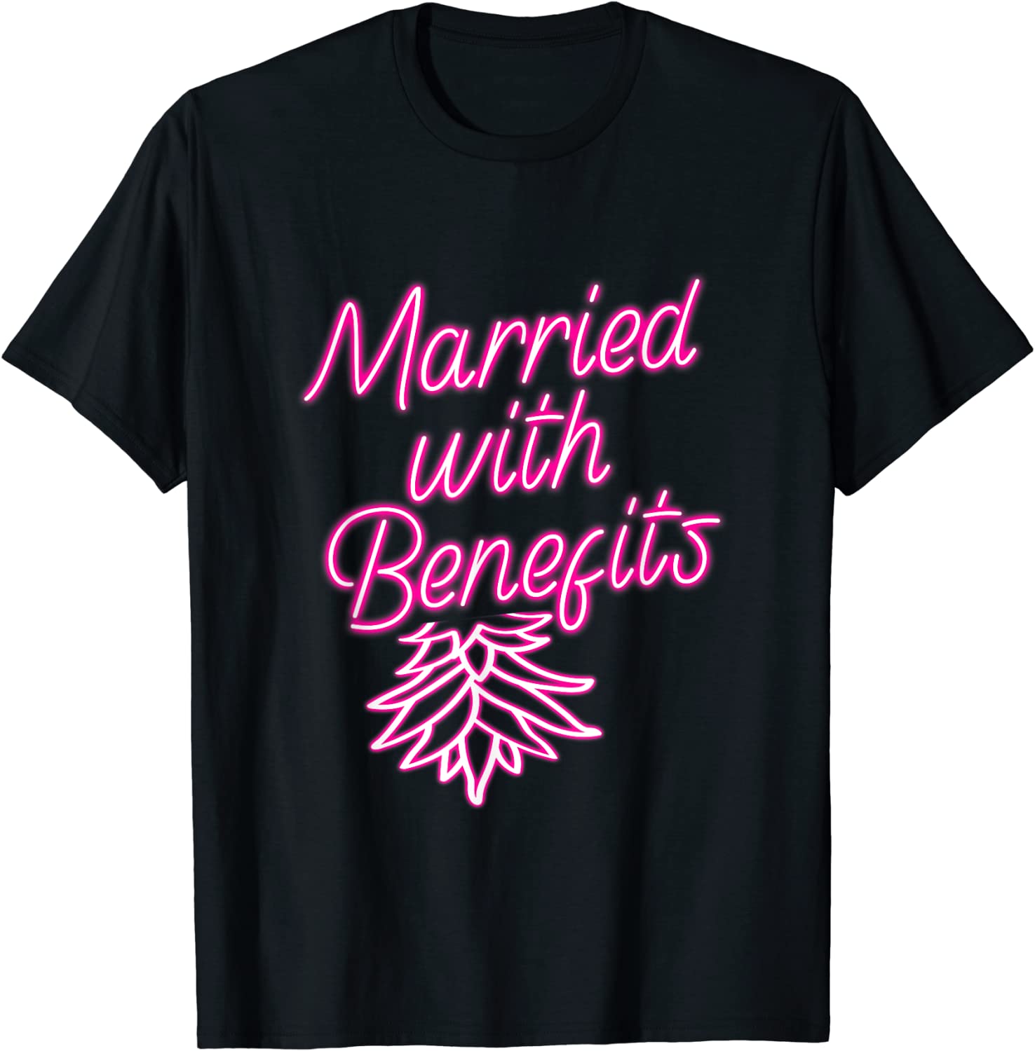 Married With Benefits Swinger Pineapple Retro Tee Shirt ShirtElephant