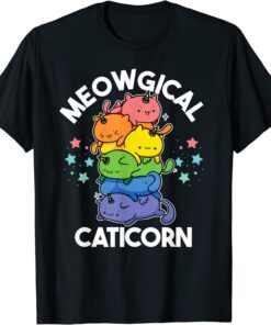 Meowgical Caticorn Unicorn & Cute Kittycorn Tee Shirt