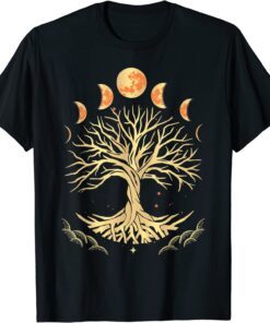 Moon Phase Tree Of Life Meditation Yoga Spiritual Tee Shirt