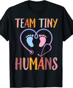 NICU Nurse Team Tiny Humans Neonatal ICU Vintage Stethoscope Tee Shirt