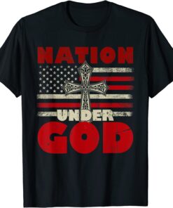 Nation Under God Cross American Flag Classic Shirt