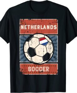 Netherlands Flag Football Jersey Netherlands Soccer Ball Tee Shirt