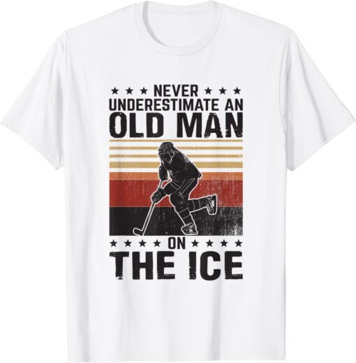 Never underestimate an old man on the ice T-Shirt
