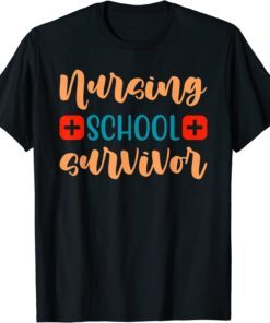 Nursing School Survivor RN Graduate Congrats RNP ER Retro Tee Shirt