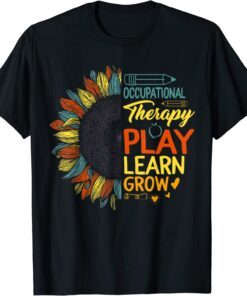 Occupational Therapy Vintage Sunflower Therapist Assistant Tee Shirt
