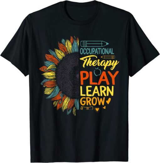 Occupational Therapy Vintage Sunflower Therapist Assistant Tee Shirt