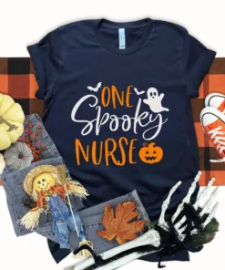 One Spooky Nurse Halloween Tee Shirt