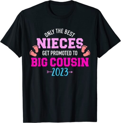 Only The Best Nieces Get Promoted To Big Cousin 2023 Tee Shirt