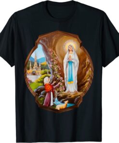 Our Lady of Lourdes St Bernadette Immaculate Mary Catholic Tee ShirtOur Lady of Lourdes St Bernadette Immaculate Mary Catholic Tee Shirt