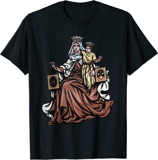 Our Lady of Mount Carmel Scapular St Teresa of Avila Simon Tee Shirt