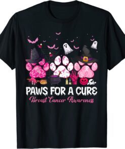 Paws for a Cure Dog Lovers Breast Cancer Halloween Costume Tee Shirt