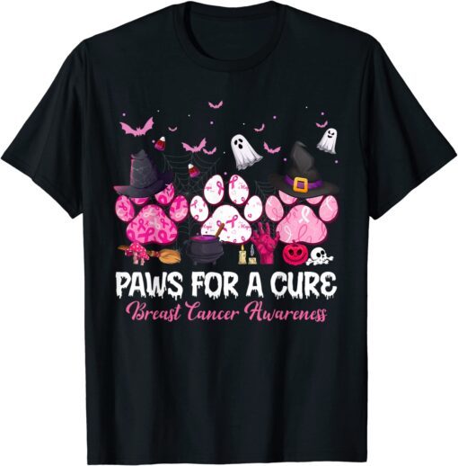 Paws for a Cure Dog Lovers Breast Cancer Halloween Costume Tee Shirt