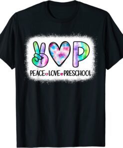 Peace Love Preschool Squad Back To School Teacher Girl Tee Shirt