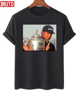 Phil Mickelson With The Trophy Golf Tee Shirt