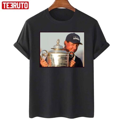 Phil Mickelson With The Trophy Golf Tee Shirt