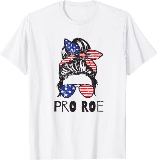 Pro 1973 Roe , Cute Messy Bun Women's Right Tee Shirt