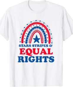 Pro Choice Boho Rainbow Feminist Stars Stripes Equal Rights Tee Shirt