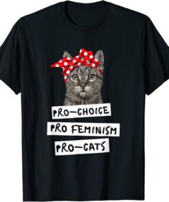 Pro Choice Pro Feminism Pro Cats Tee Shirt