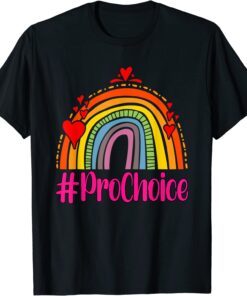 Prochoice Rainbow Feminism Reproductice Right Tee Shirt