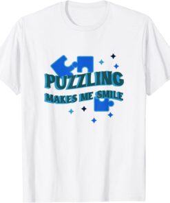 Puzzling Makes Me Smile Jigsaw Puzzle Master Tee Shirt