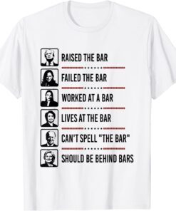 Raised The Bar Failed The Bar Worked At A Bar Lives At Tee Shirt