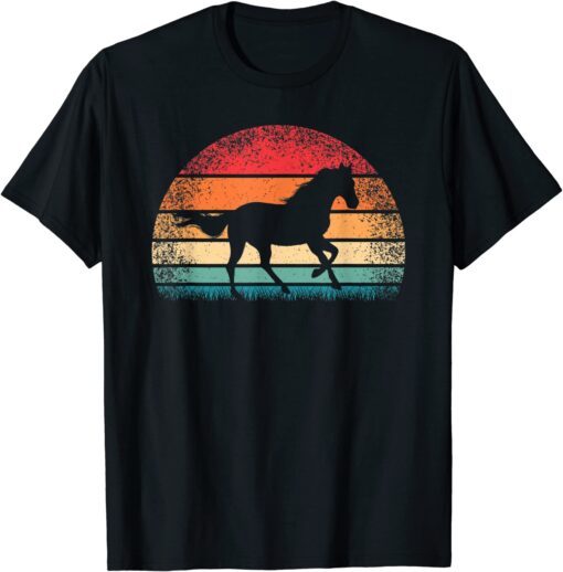 Retro Horse Lover Horseback Riding Cowgirl Western Tee Shirt