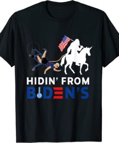 Ridin With Bïden Hiden From Bïden Sasquatch Bigfoot Tee Shirt