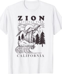 Road Trip Mount Zion National Park Utah Wilderness Waterfall T-Shirt