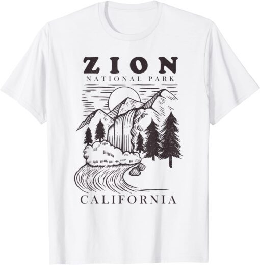 Road Trip Mount Zion National Park Utah Wilderness Waterfall T-Shirt