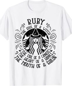 Ruby First Name Surname Witch Halloween Tee Shirt