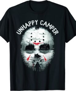 Scary Halloween Camping Unhappy Camper Tee Shirt