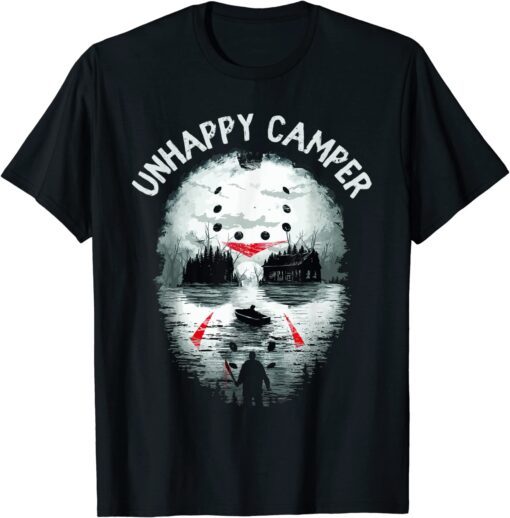 Scary Halloween Camping Unhappy Camper Tee Shirt