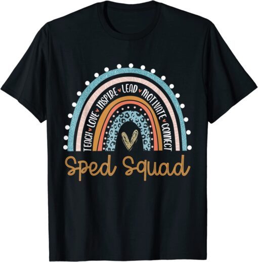 Sped Squad Special Ed Teacher Back To School 2022 Rainbow Tee Shirt