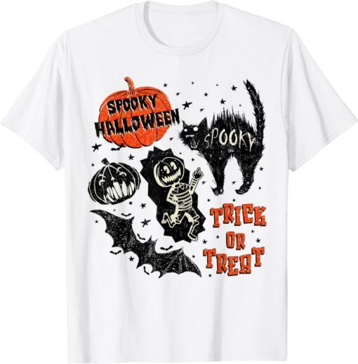 Spooky Halloween Trick Or Treat Tee Shirt