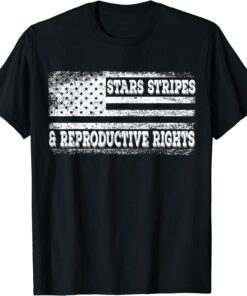 Stars Stripes Reproductive Rights Patriotic USA Flag Vintage T-Shirt