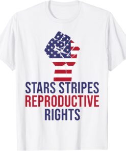 Stars Stripes Reproductive Rights Women American Feminist Tee Shirt