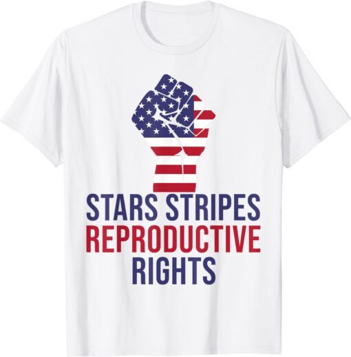 Stars Stripes Reproductive Rights Women American Feminist Tee Shirt