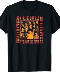 Stranger Things Halloween Full Cast Box Up Poster Tee Shirt